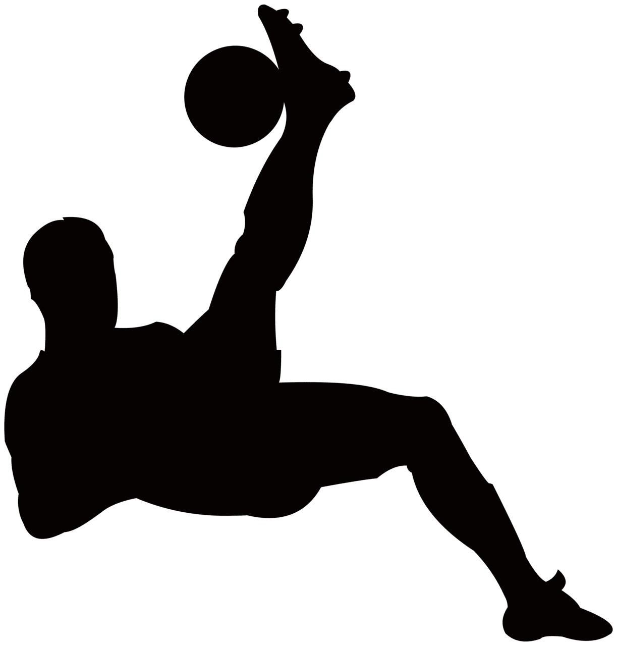 Football player silhouette clipart image 4