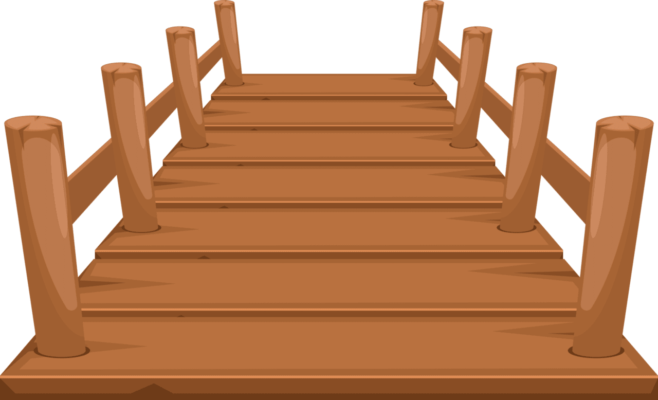 Wooden bridge clipart design clip art