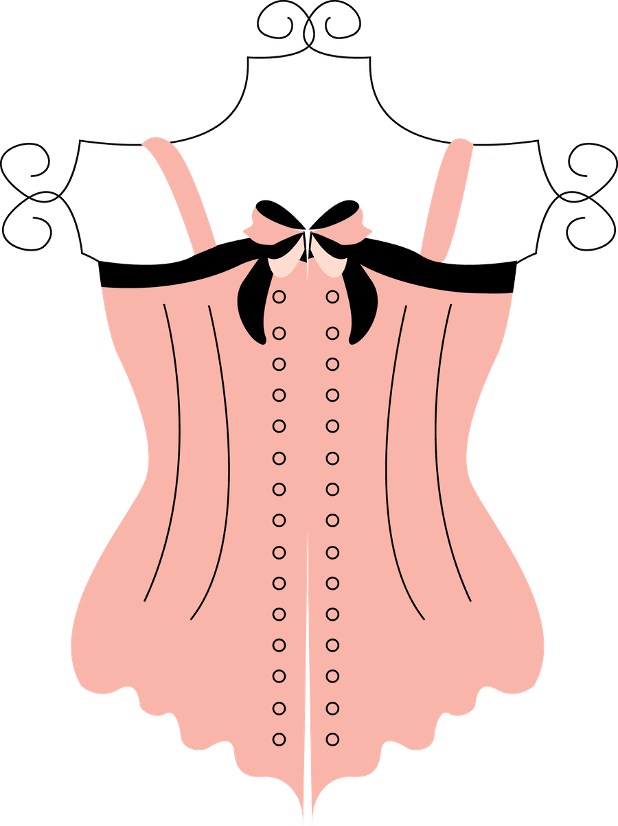 Dress pin page clipart vector 2