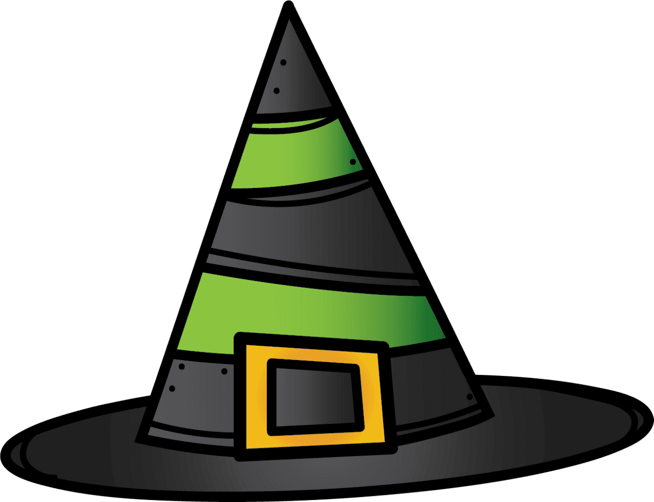 Witch hat pin page clipart free