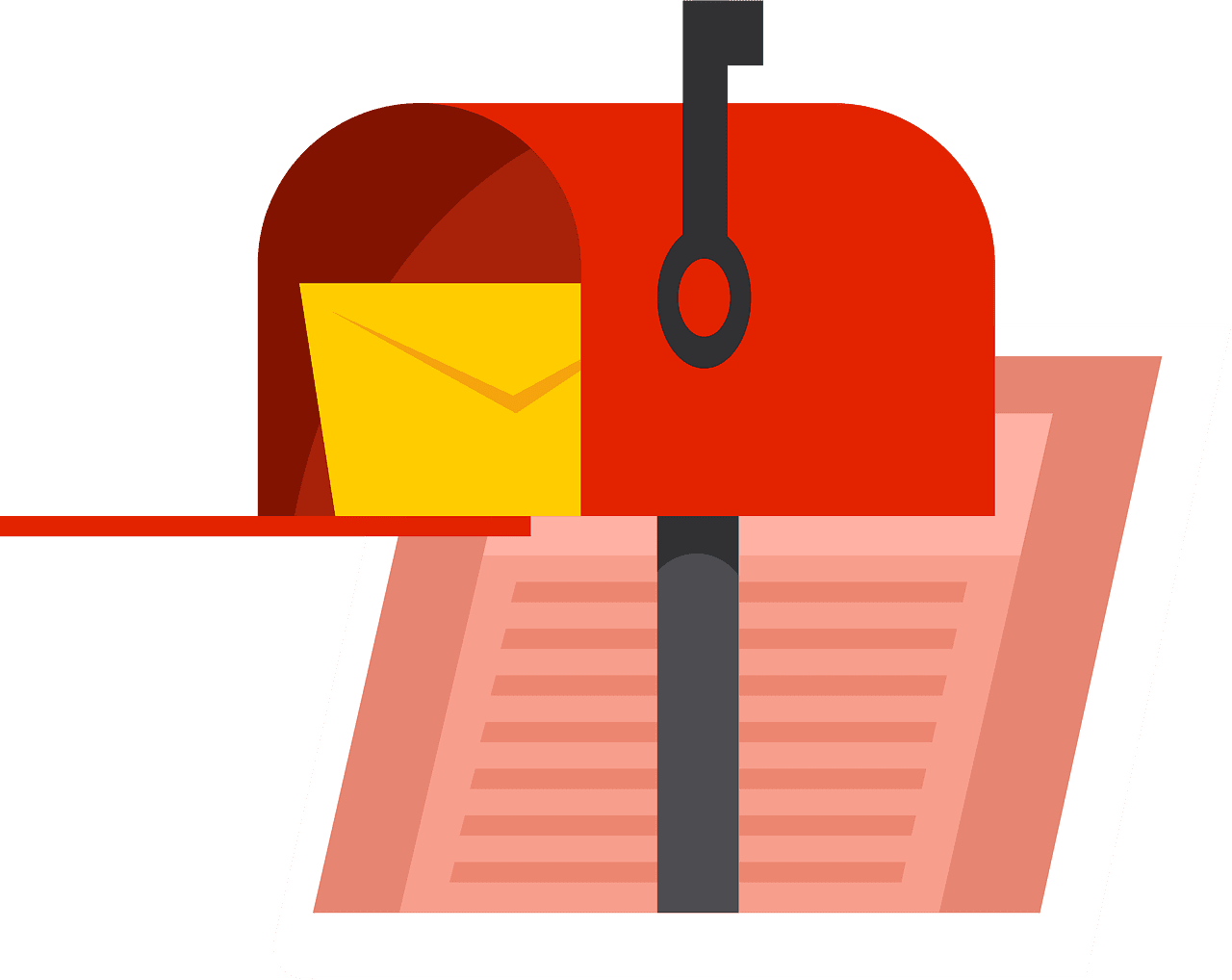 Letter in the mailbox vector clipart images