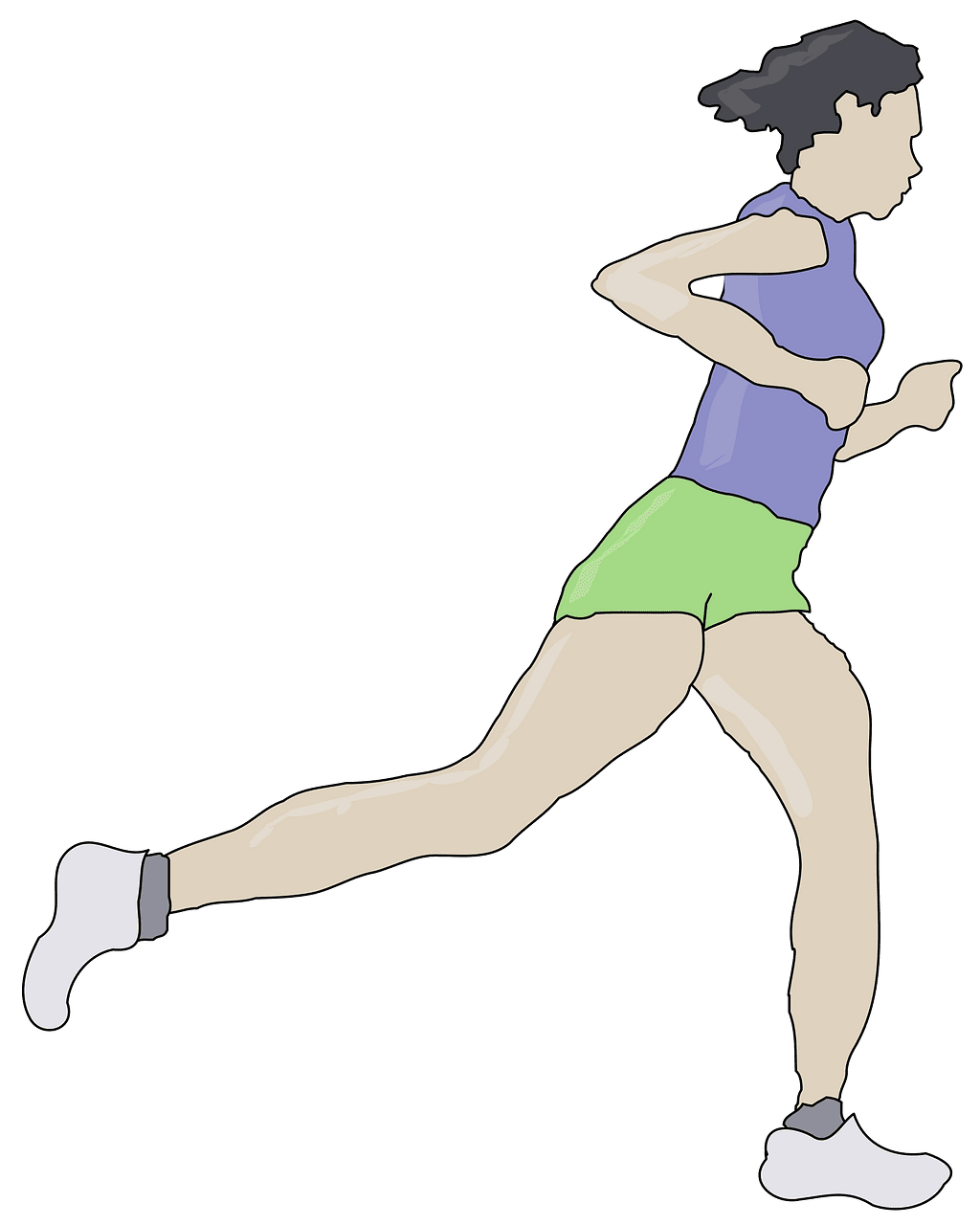 Female runner vector clipart images