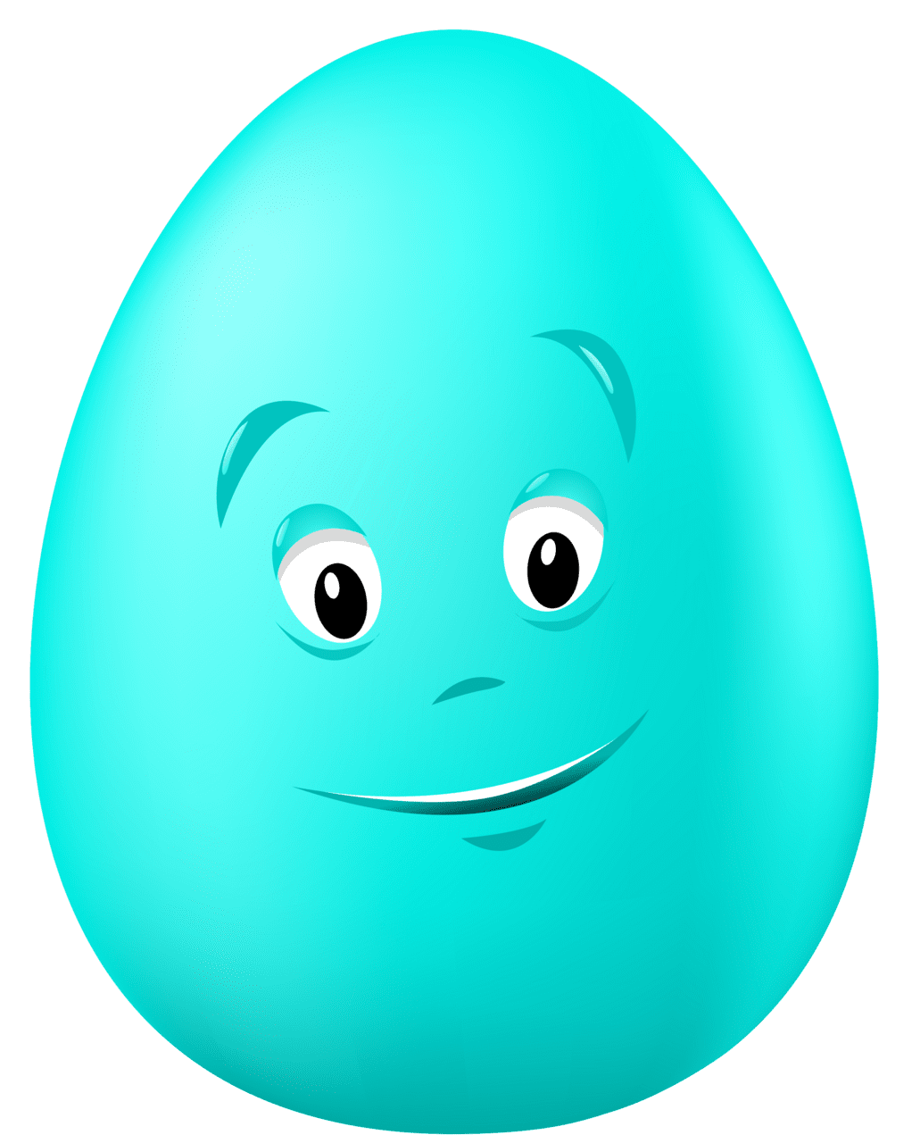 For egg easter blue with face clipart picture