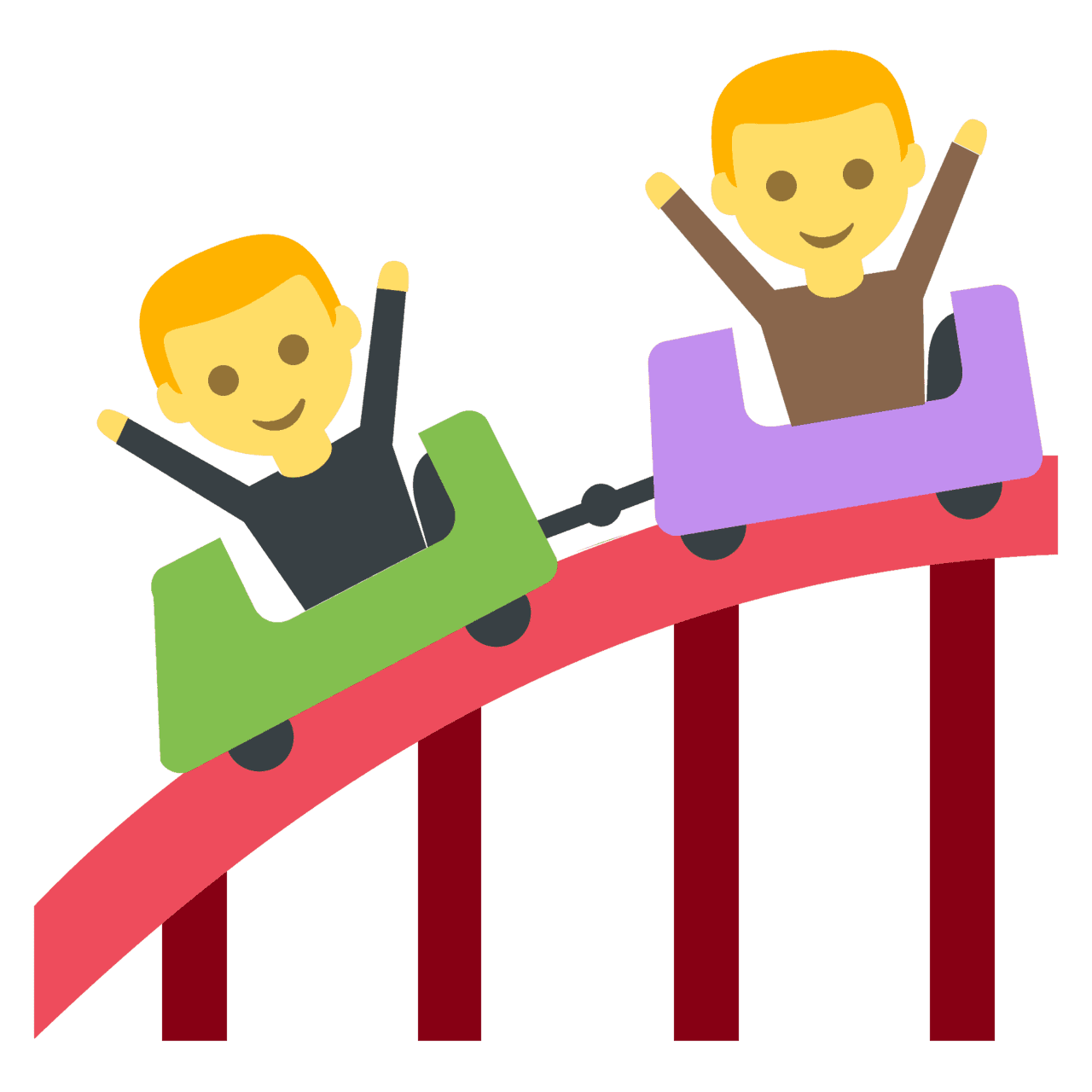 Roller coaster vector emoji clipart