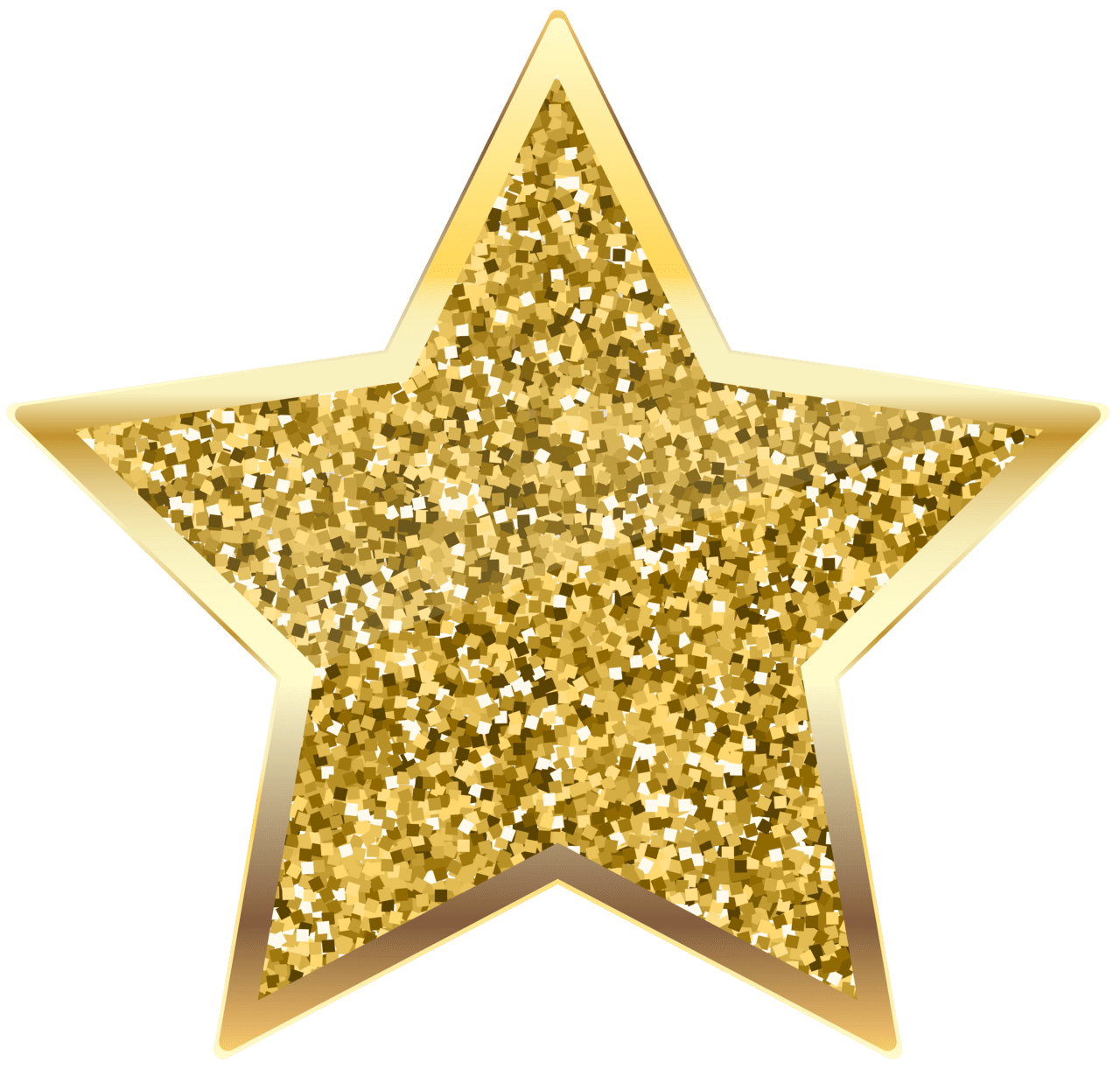 Sparkle golden deco star clipart background