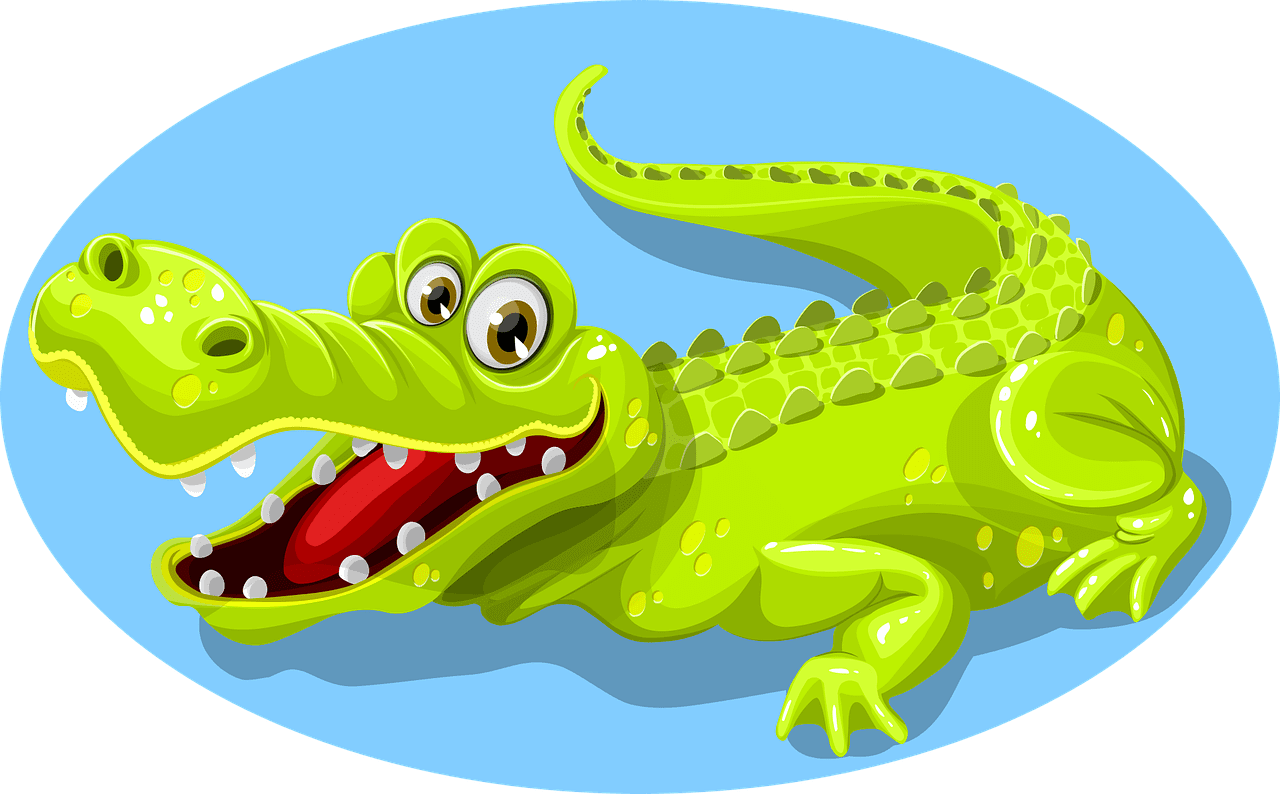 Crocodile green animal vector graphic clipart