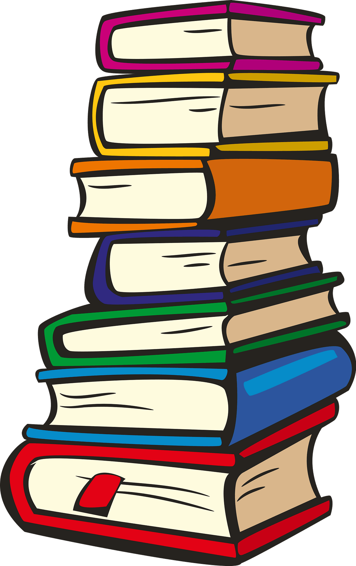 Stack of books hardcover vector clipart images