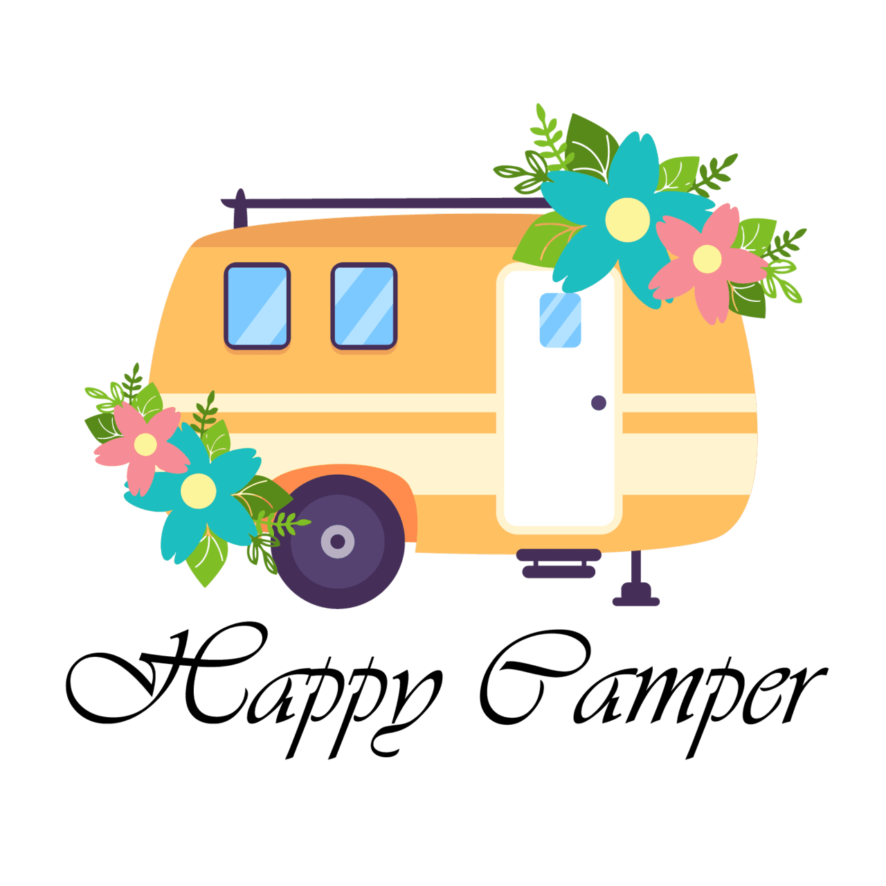 Sublimation prints happy camper clipart clip art