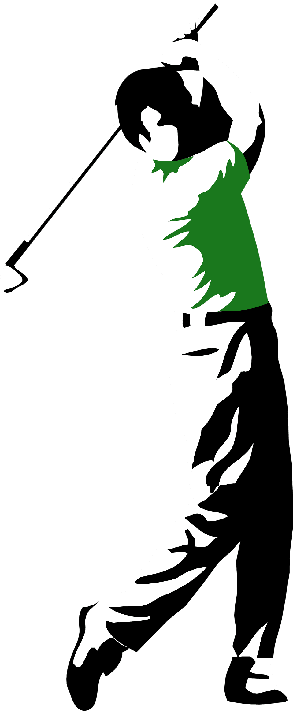 Golf club player image size clipart