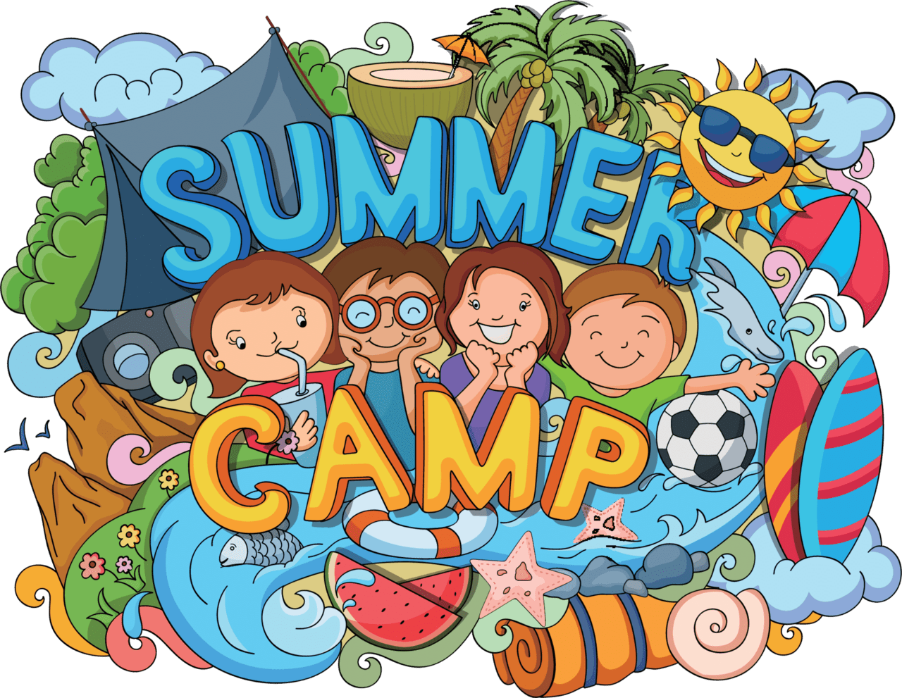 Summer camp program materials zahari prints clipart transparent