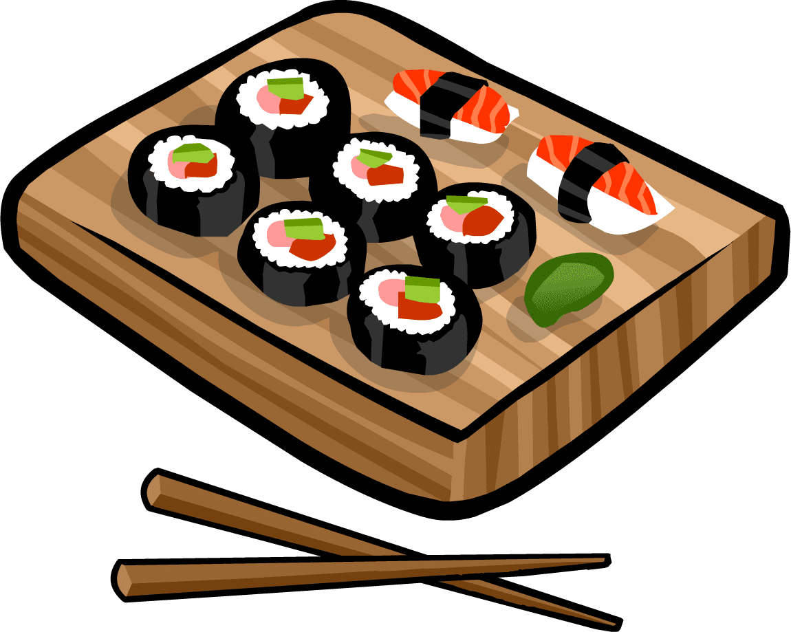 Sushi tray clipart picture