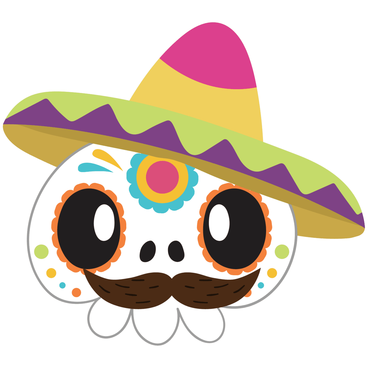 Sombrero pin page clipart background 4