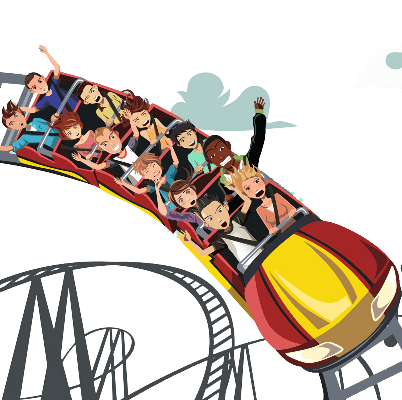 Roller coaster play clipart logo