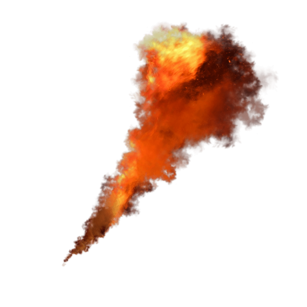 Smoke flaming fireball clipart free