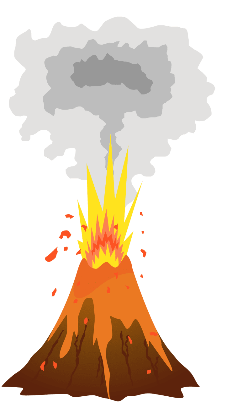 Volcano clipart vector