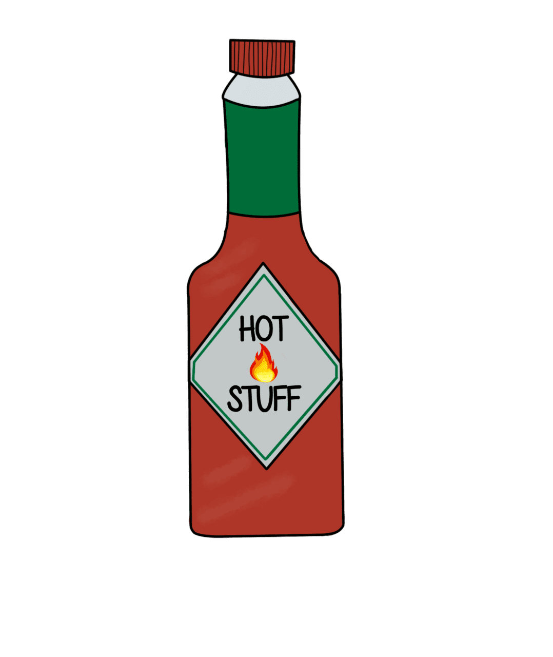 Drink bottle hot stuff sauce clipart photo