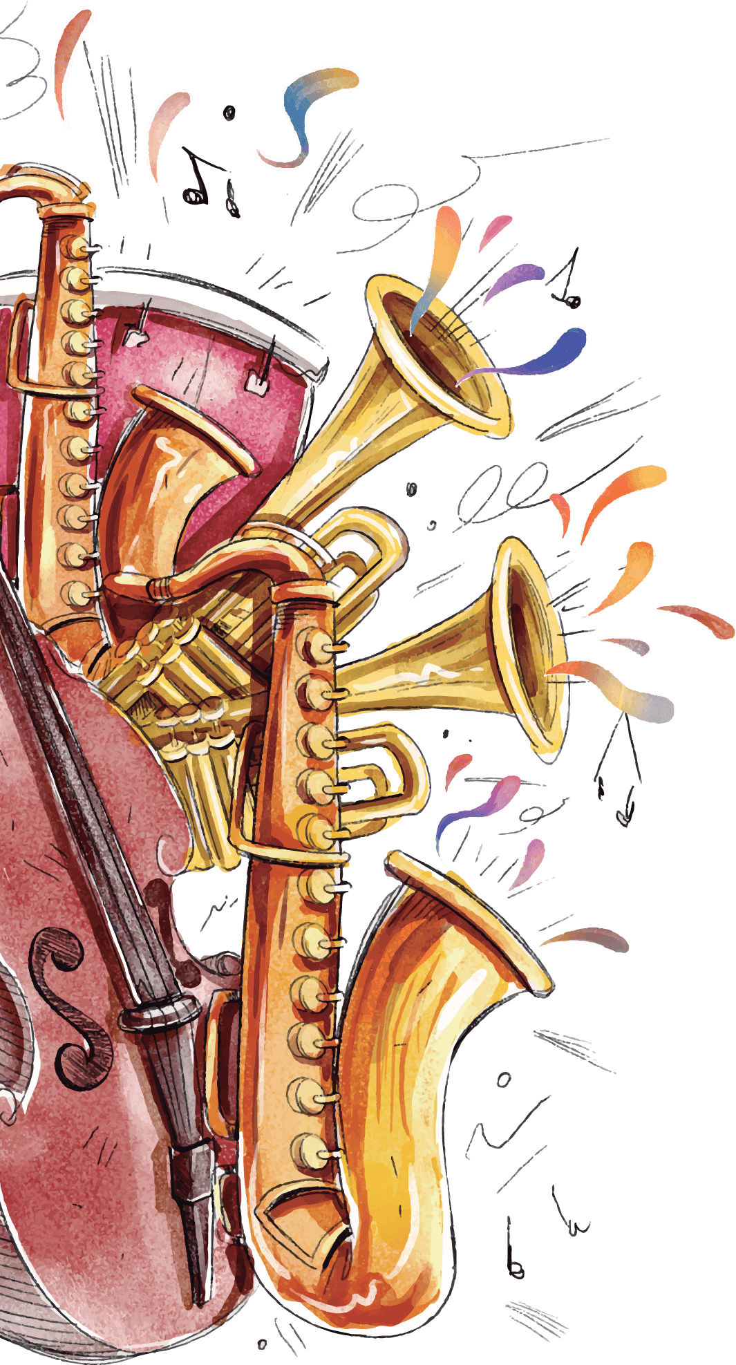 Trumpet world music day images clipart