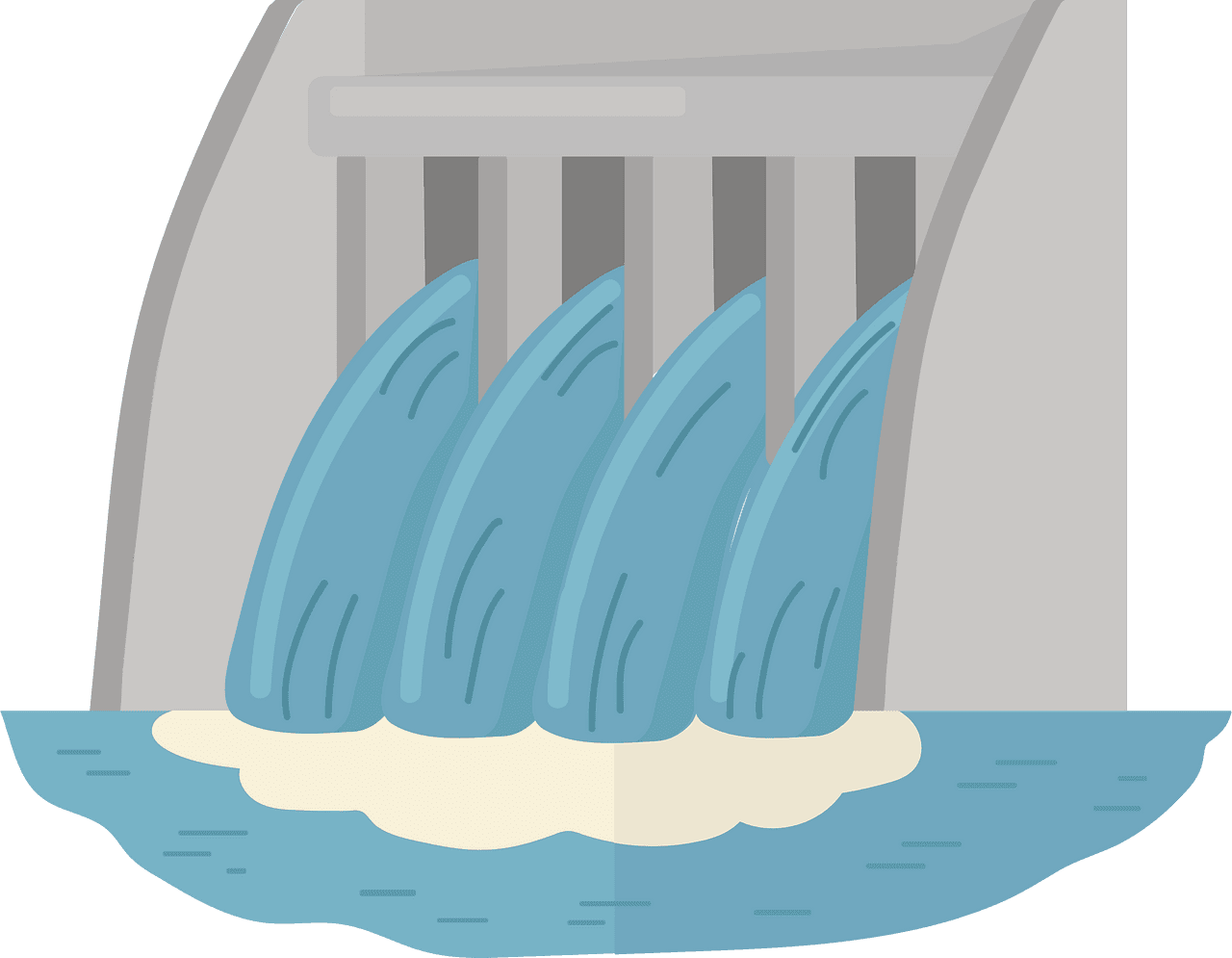 River water dam vector clipart images