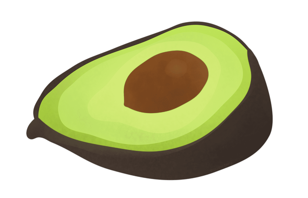 Fresh avocado bie fruit fiesta clipart vector