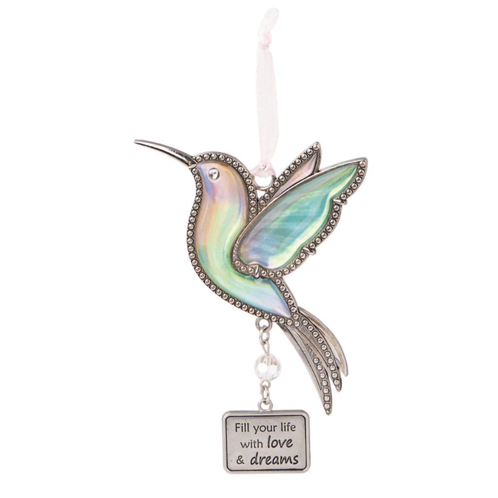 Hummingbird ganz ornament fill your life with love dreams clipart picture