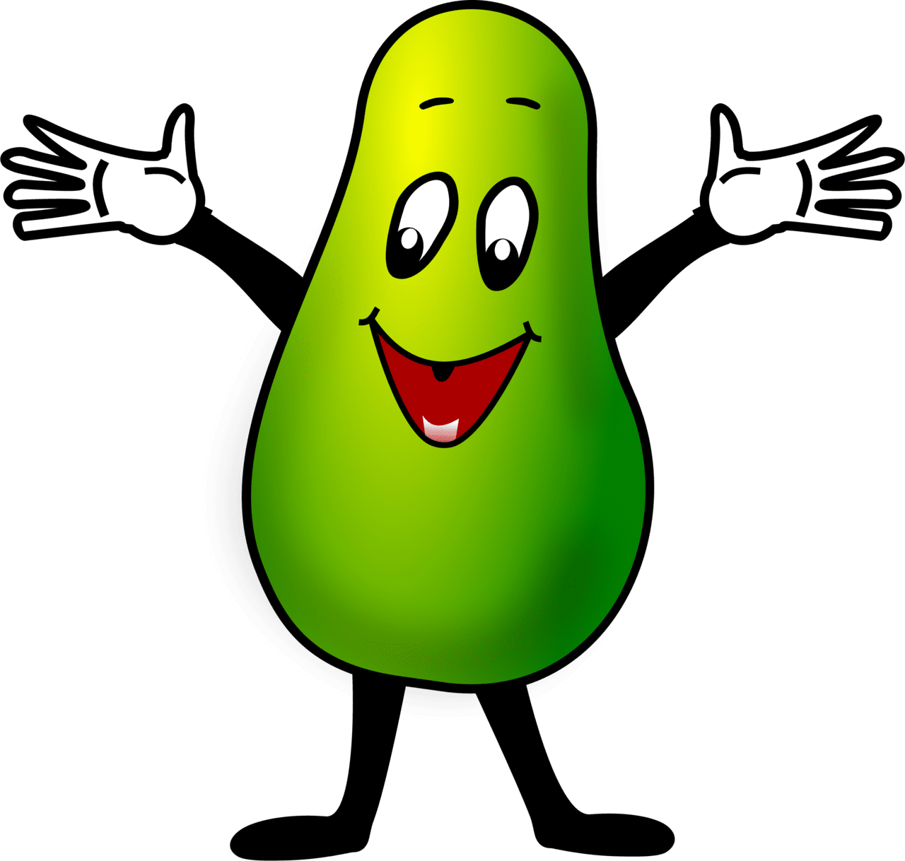 Avocado fruit clipart logo