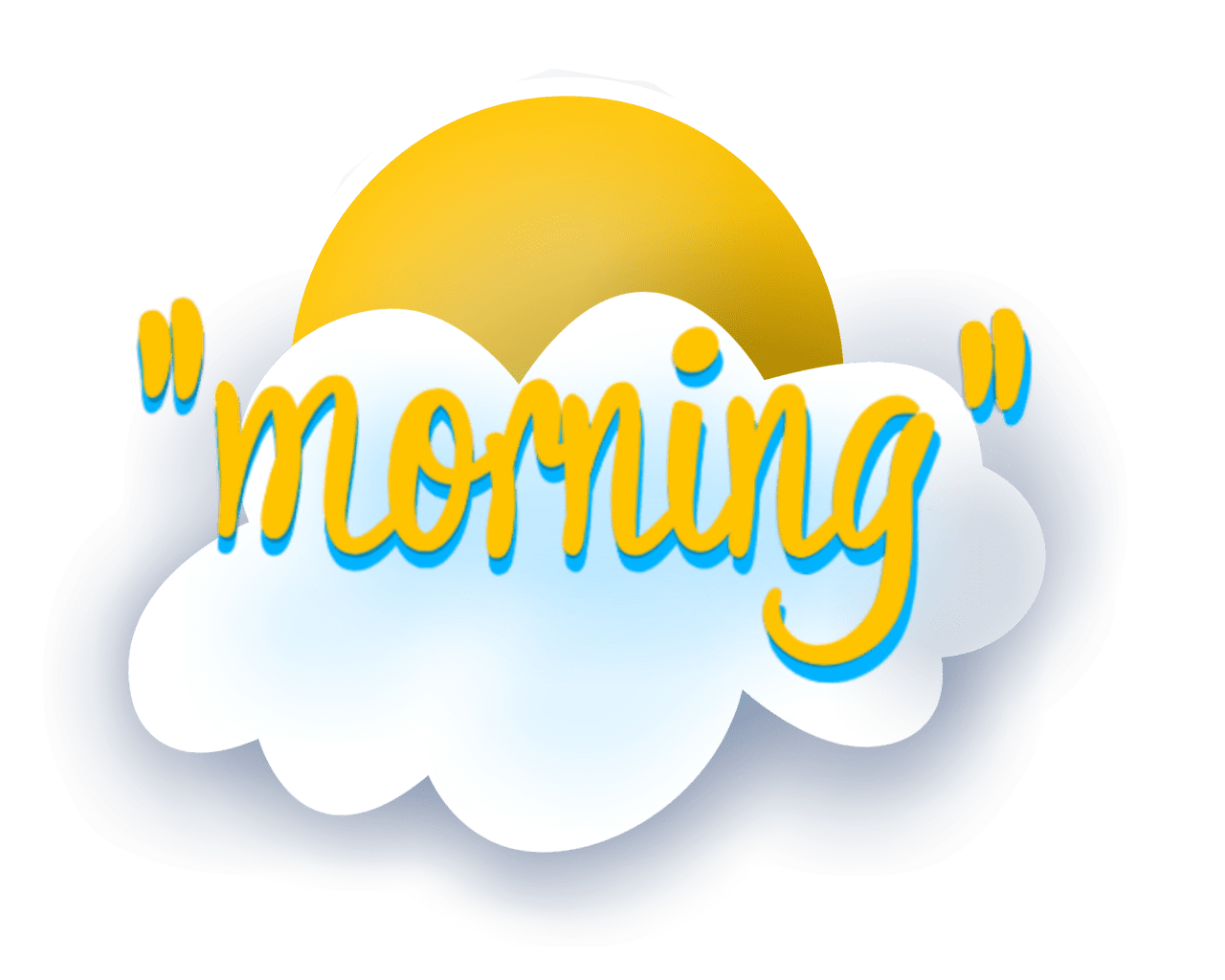 Good morning goodmorning sun cloud mydrawing toedit clipart vector