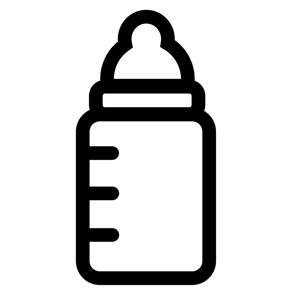 Drink bottle black and white baby clipart picture