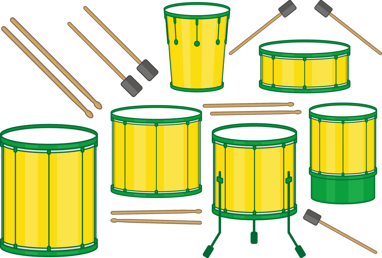 Drum batucada clipart background