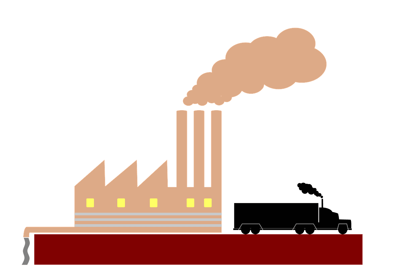 Factory pollution waste environment image clipart