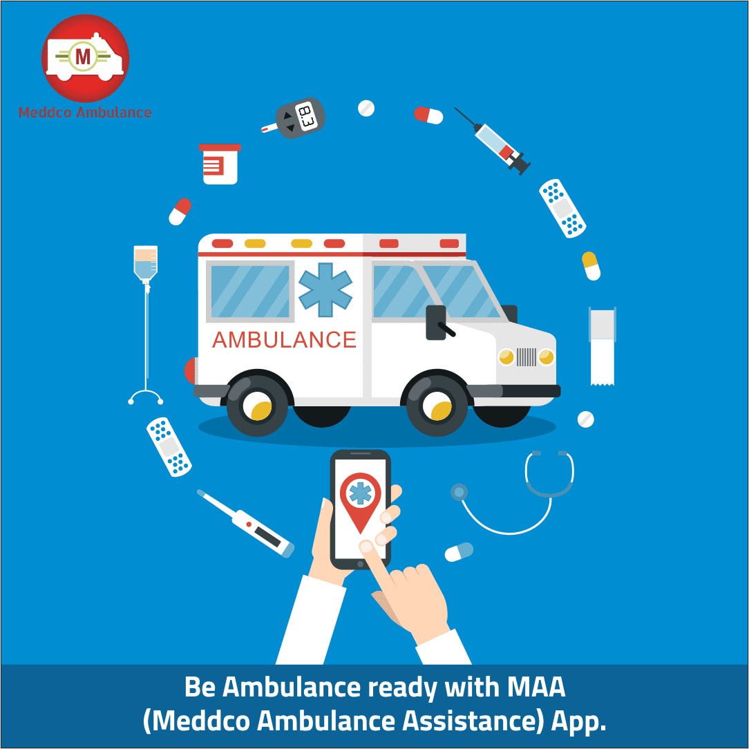 Keep yourself ready for an emergency stall maa app get timely medical assistance meddco ambulance care clipart image