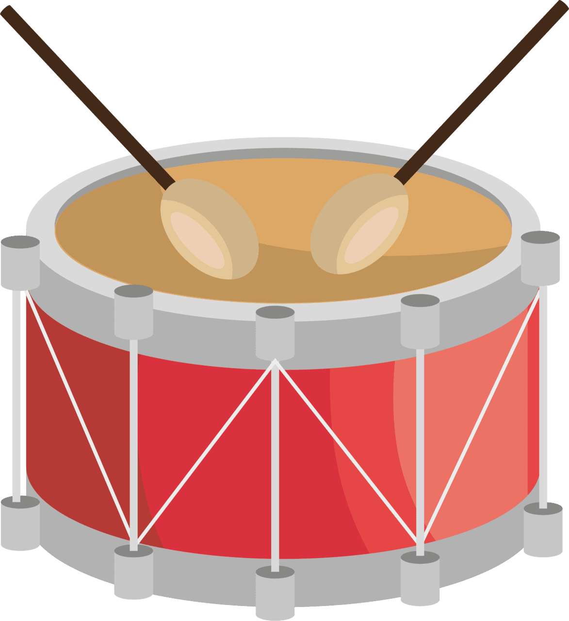 Drum cartoon clipart vector