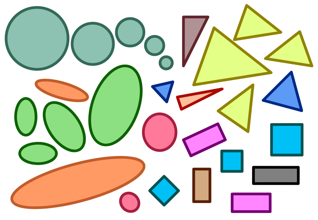 Shapes pin page clipart free