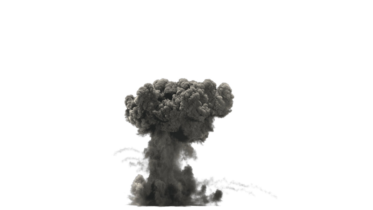 Dark smoke explosion clipart photo