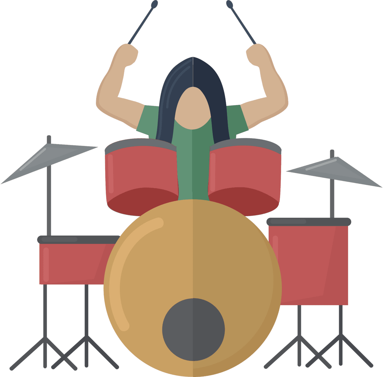 Drum mer vector clipart images