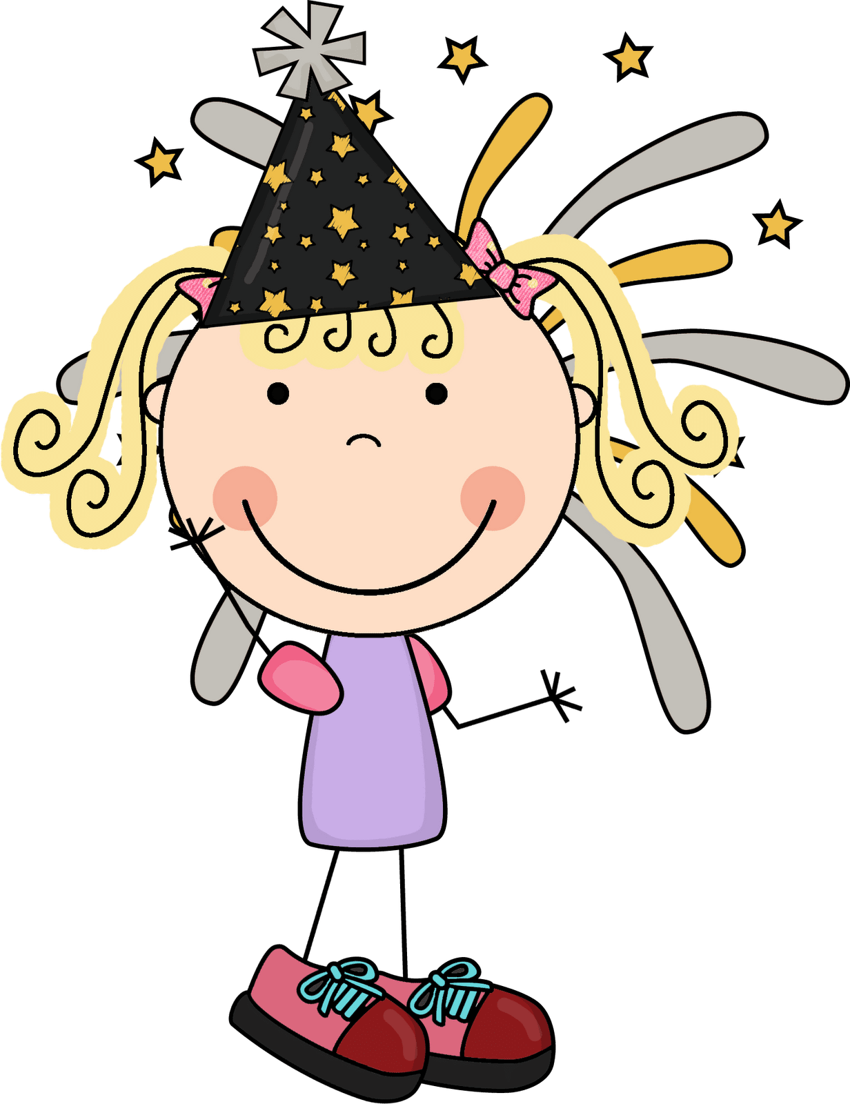 Birthday hat pin page clipart logo 3