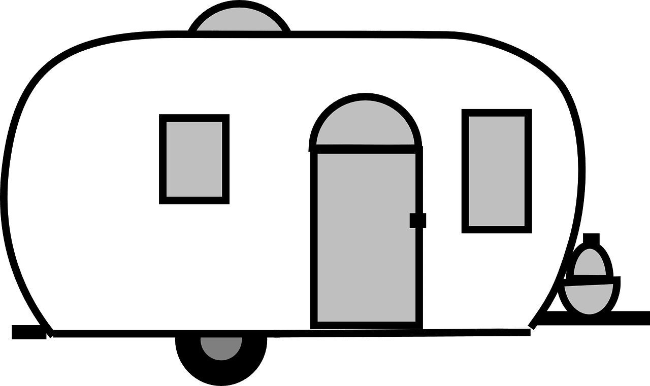 Camper globetrotter caravan mobile home vector graphic clipart