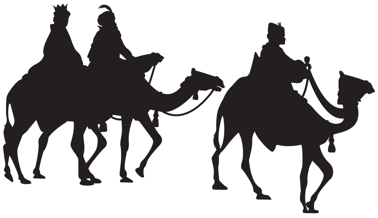 Camel three kings silhouette clipart image