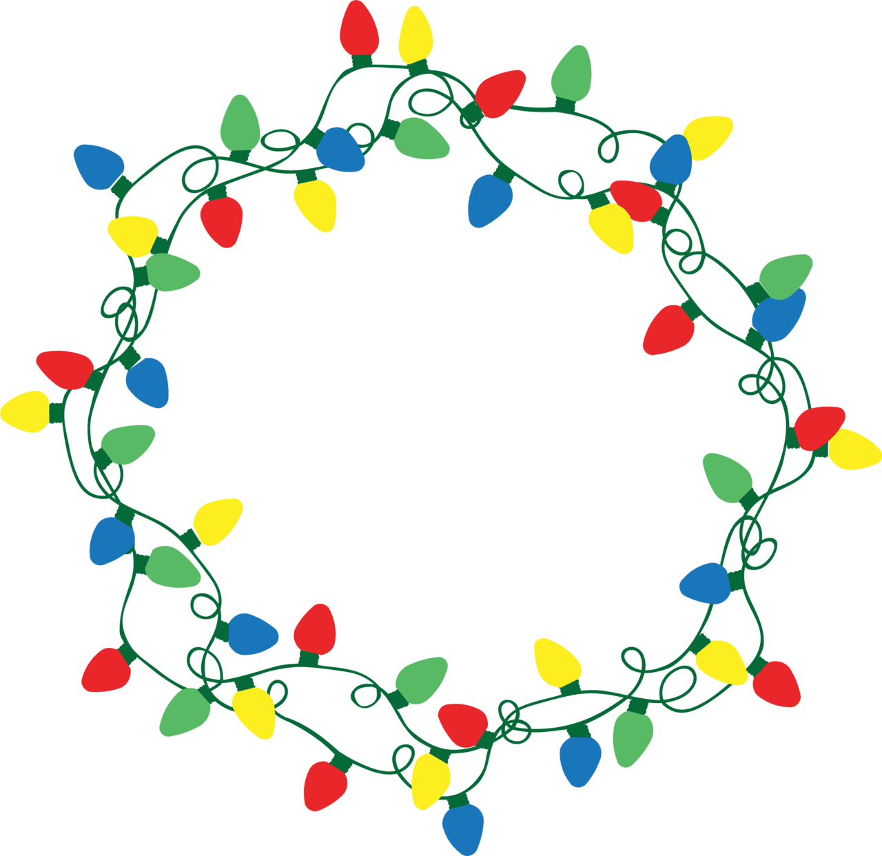 Christmas light pin page clipart picture