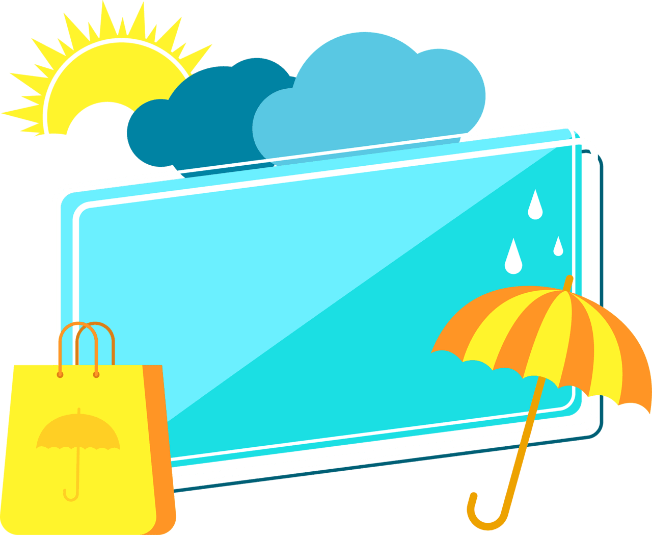 Shopping big monsoon sale bg clipart image