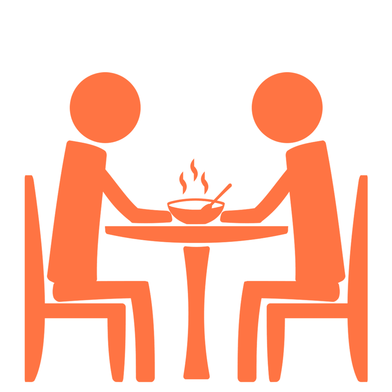 Restaurant table eating image clipart