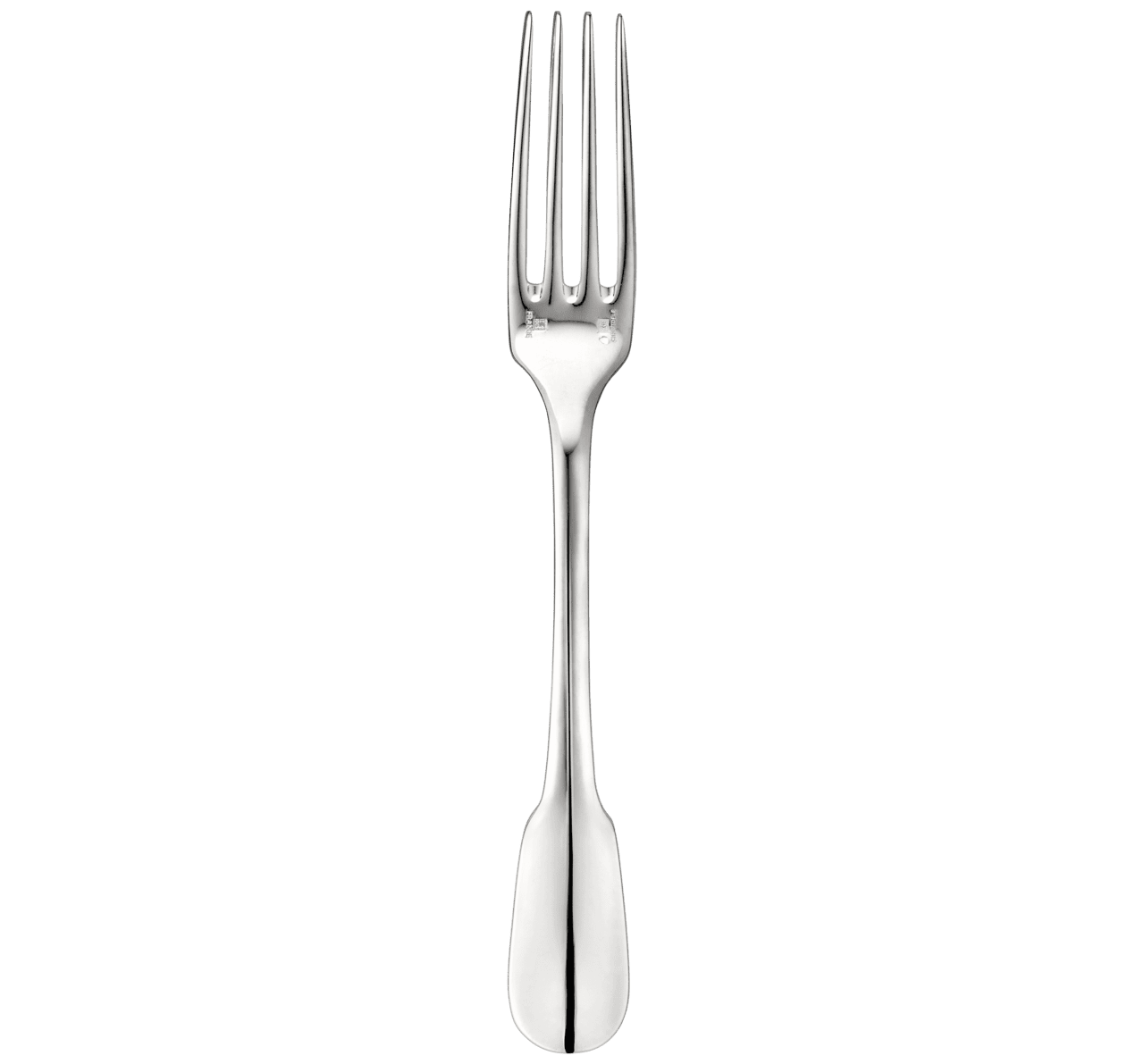 Silver plated standard fork cluny clipart transparent