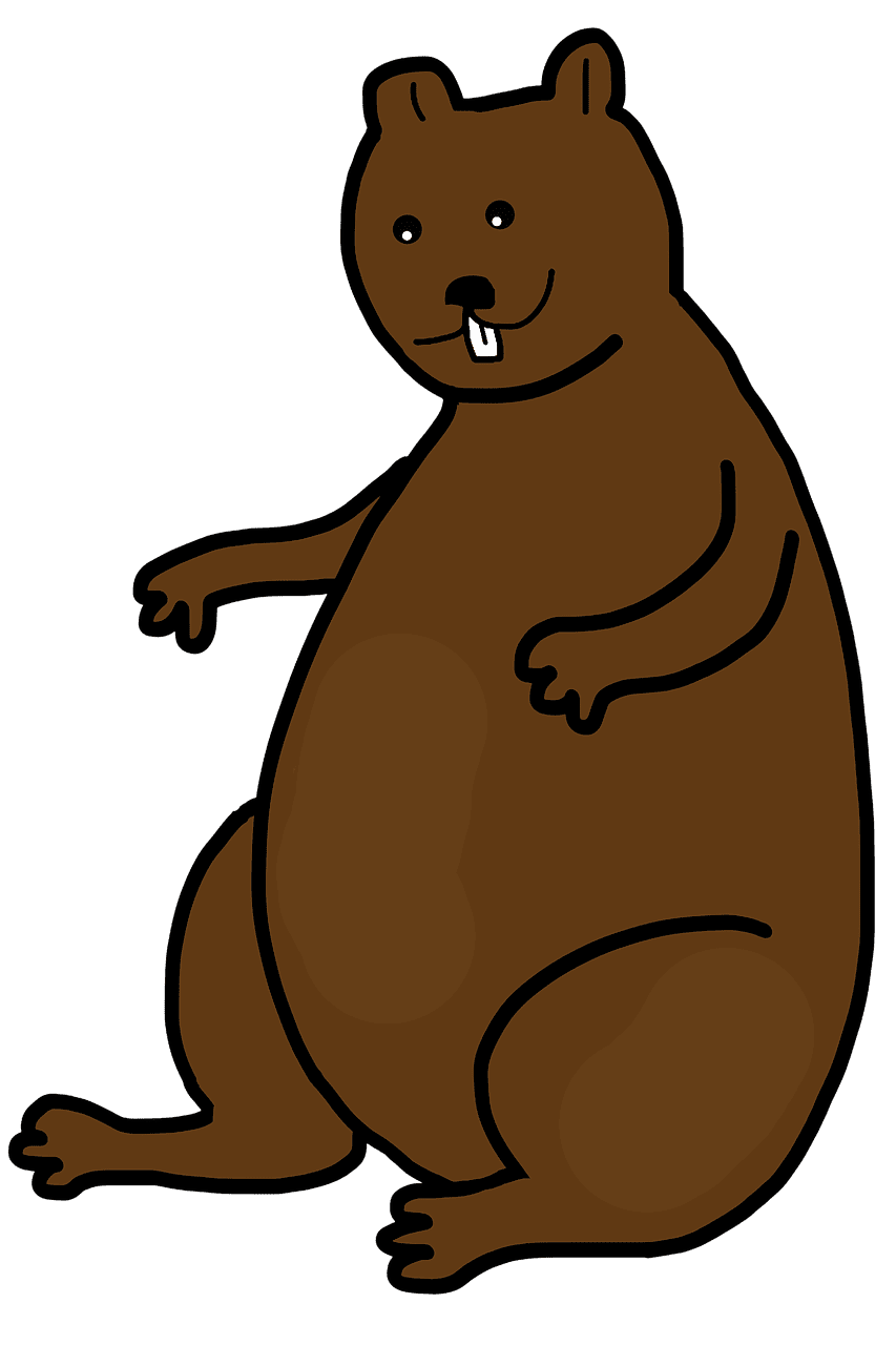 Groundhog animal rodent image clipart