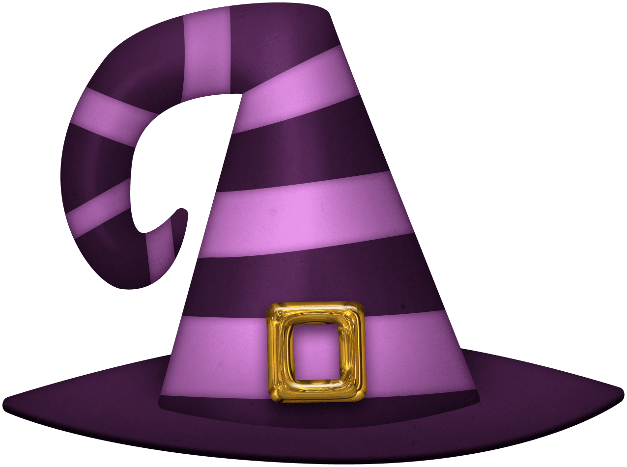 Witch hat pin page clipart image