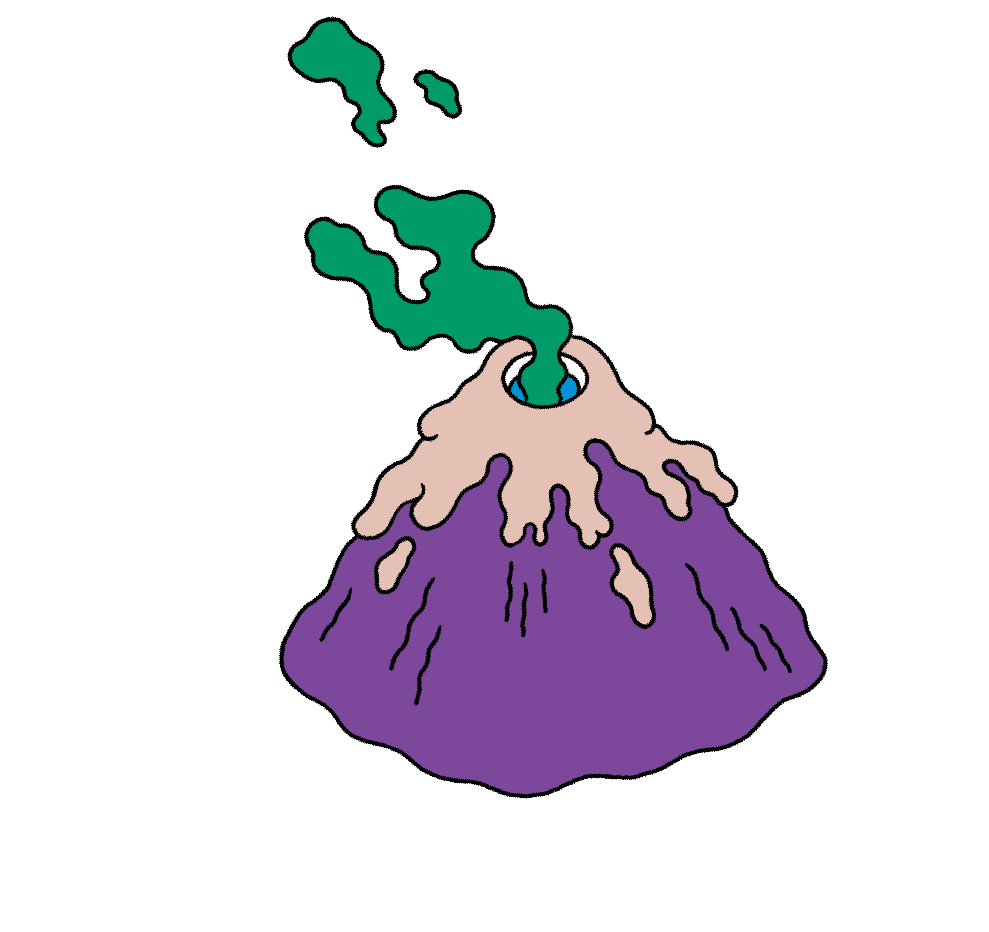 Volcano pin page clipart logo