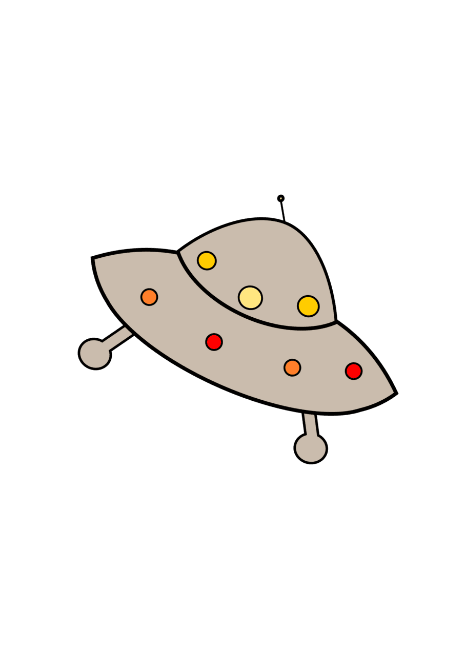 Ufo space flying saucer clipart photo