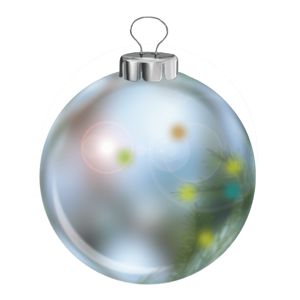 Christmas bulbs pin page clipart image 4