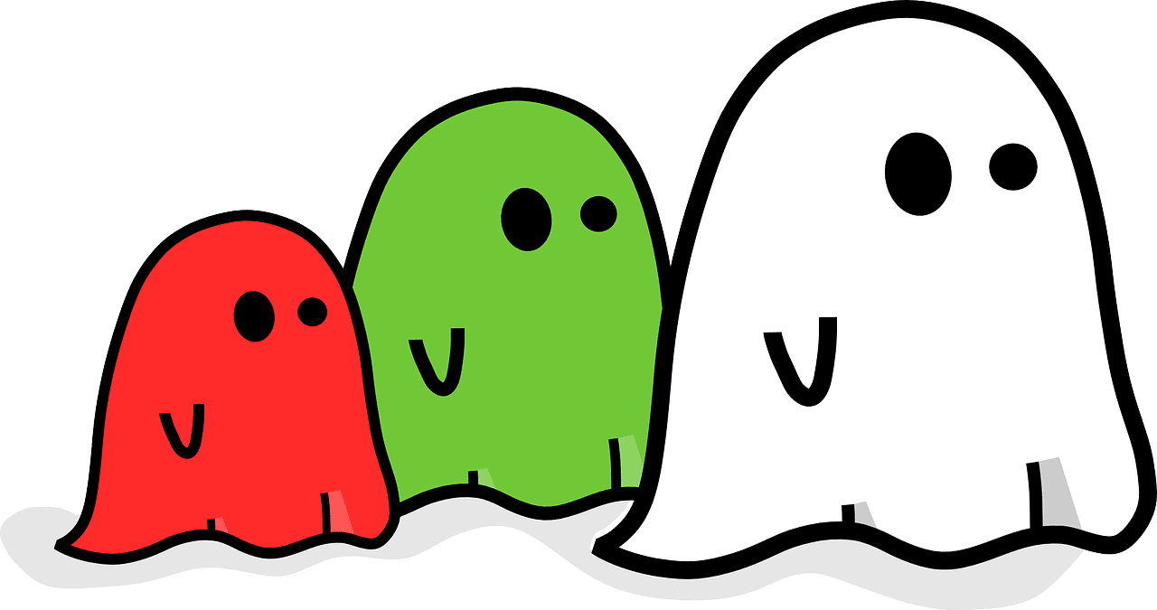 Cute ghost spooky haunted vector graphic clipart