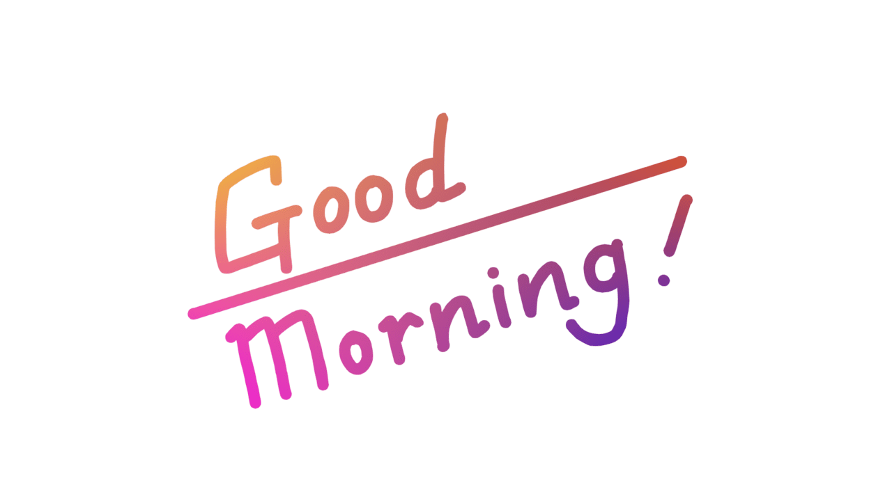 Good morning telop clipart photo