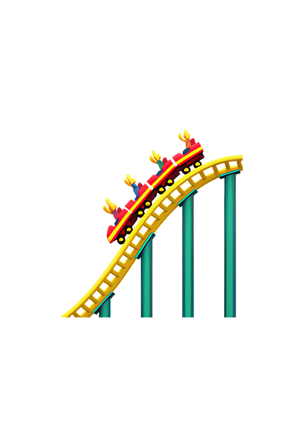 Roller coaster emoji clipart background