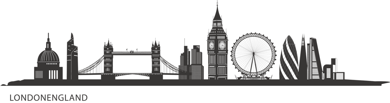 Central london skyl silhouette pa city of sketch clipart transparent